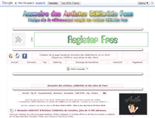 Tablet Screenshot of annuaire-celebrites.danslemonde.net